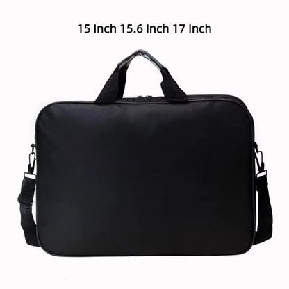 Waterproof Laptop Briefcase Bag – 15", 15.6", 17", Nylon, Dual Zipper, Shoulder Strap