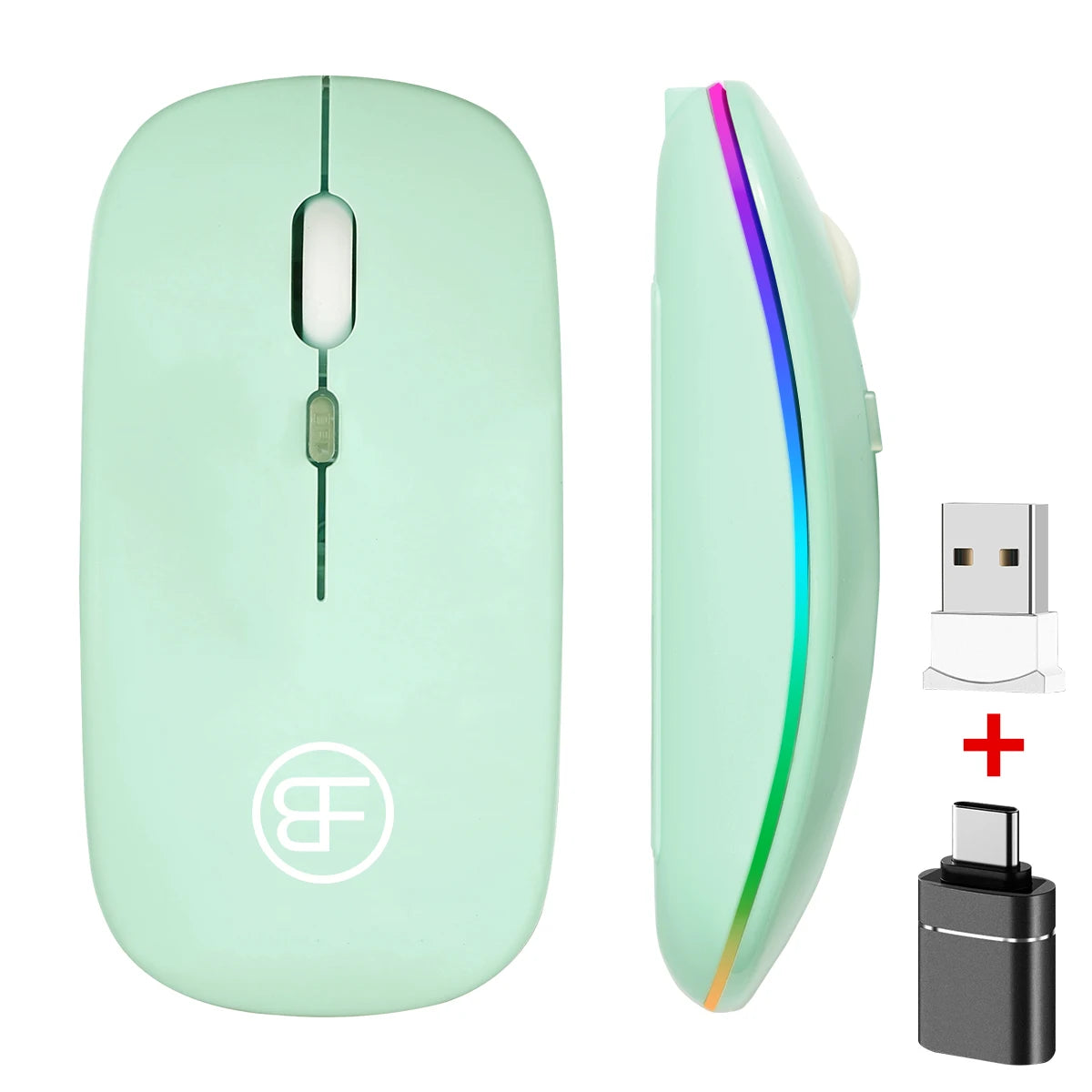 BalanceFit RGB Wireless Gaming Mouse – Rechargeable, LED Backlit, Ergonomic, 1600 DPI, for Laptop & PC