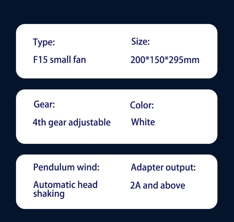 Kasydoff USB Desk Fan – 3600mAh Rechargeable, 4-Speed, 7-Blade Oscillating, Timer, Quiet Cooling Fan for Home & Office