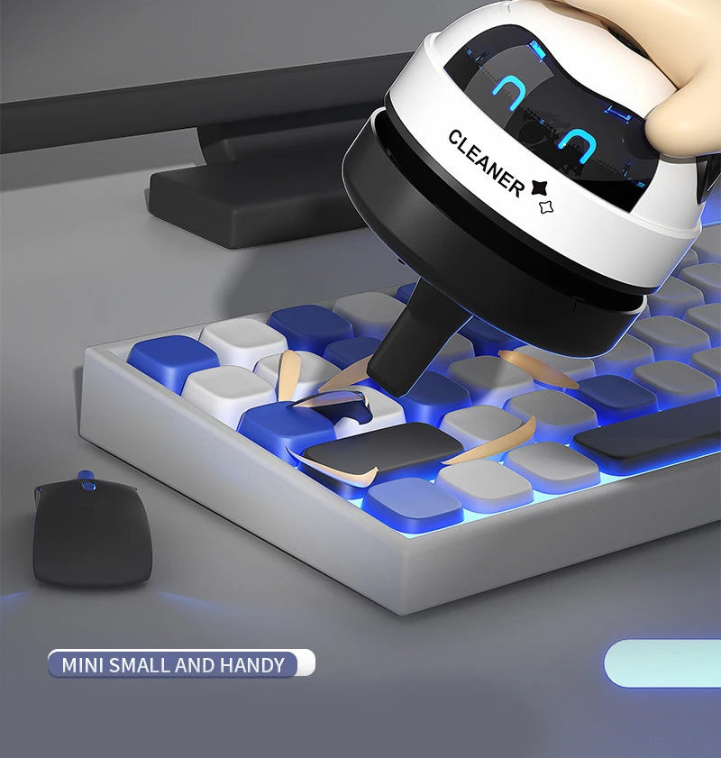 R.E.D. Shopping USB electric desktop vacuum cleaner for keyboards and car interior, rechargeable, compact dust cleaning device.