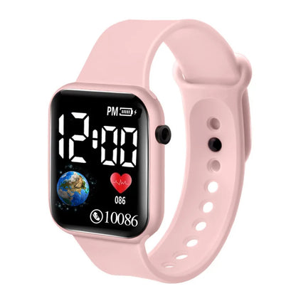 YIKAZE Kids LED Digital Watch – Silicone Strap, Cartoon Sport Wristwatch for Boys & Girls