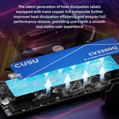 CUSU M.2 NVMe SSD | 256GB to 2TB | PCIe 3.0 | M.2 2280 | Laptop & PC Internal Solid State Drive