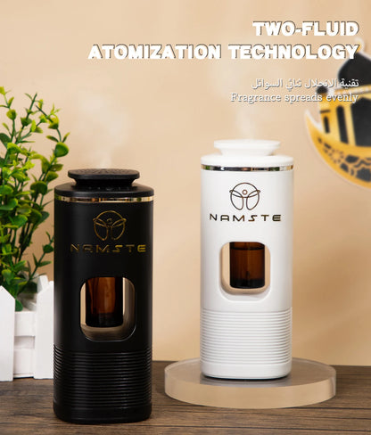 Namste Car Air Freshener 10ML | USB Charging | 7-Color Atmosphere Light | Hotel & Home Fragrance Diffuser