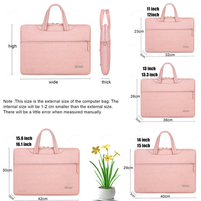Laptop Shoulder Bag & Sleeve 12–15.6" — Briefcase for MacBook Air/Pro, Lenovo, Dell, Huawei