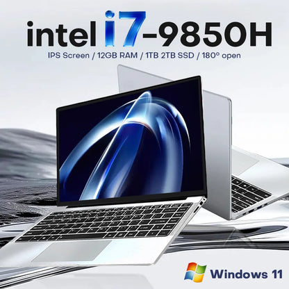 Portable Laptop 14.1" — Intel i7-9850H / Atom A3950, 12GB RAM, 1TB M.2 SSD, Windows 11