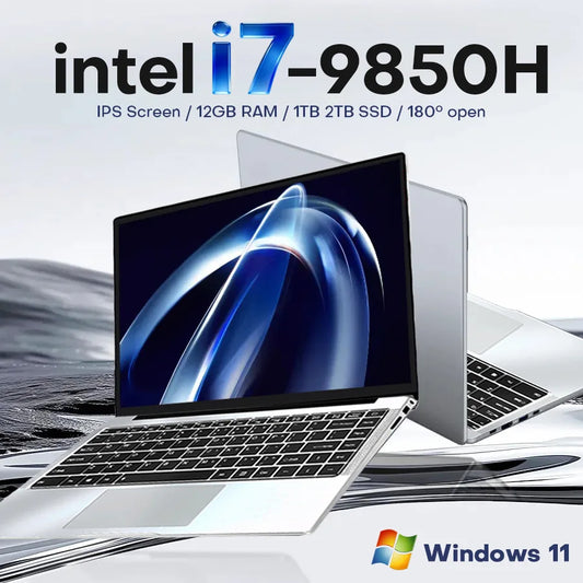 Portable Laptop 14.1" — Intel i7-9850H / Atom A3950, 12GB RAM, 1TB M.2 SSD, Windows 11