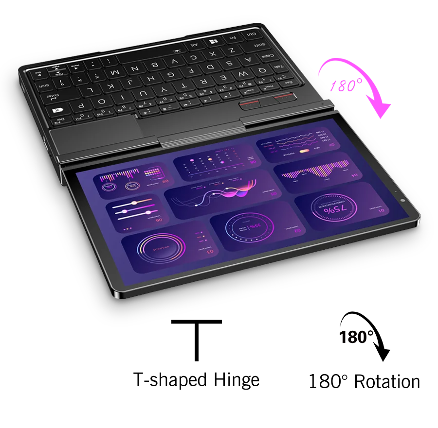 GPD Pocket 4 8.8" — AMD AI 9 HX 370, 64GB RAM, 2TB NVMe, 180° Flip, Portable Mini PC