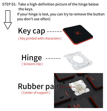 Lenovo ThinkPad Replacement Keycap & Hinge | E14 E15 R14 R15 T14 T14S S3 Gen1 Gen2 Gen3 | UK Layout