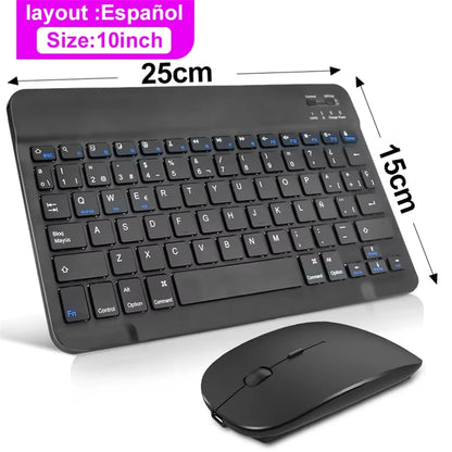 Bluetooth Wireless Keyboard & Mouse Combo for iPad, iOS, Android, Windows