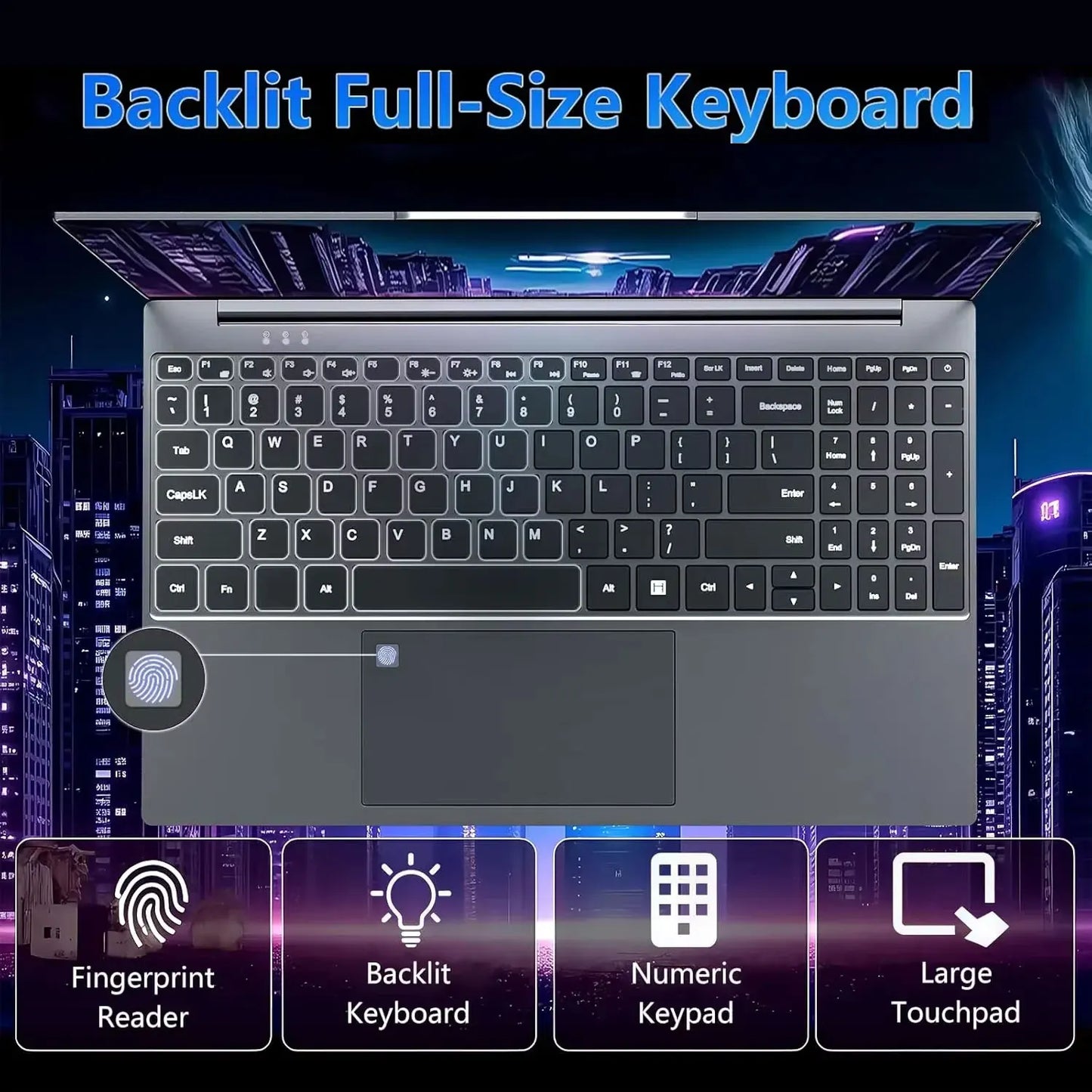 Gaming & Office Laptop — Intel i9-10980HK, 16GB RAM, Up to 2TB SSD, 1080p FHD, Fingerprint Unlock