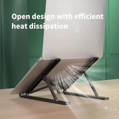 Aluminum Alloy Foldable Laptop Stand – Adjustable, Non-Slip, Portable | MacBook & Tablet Holder