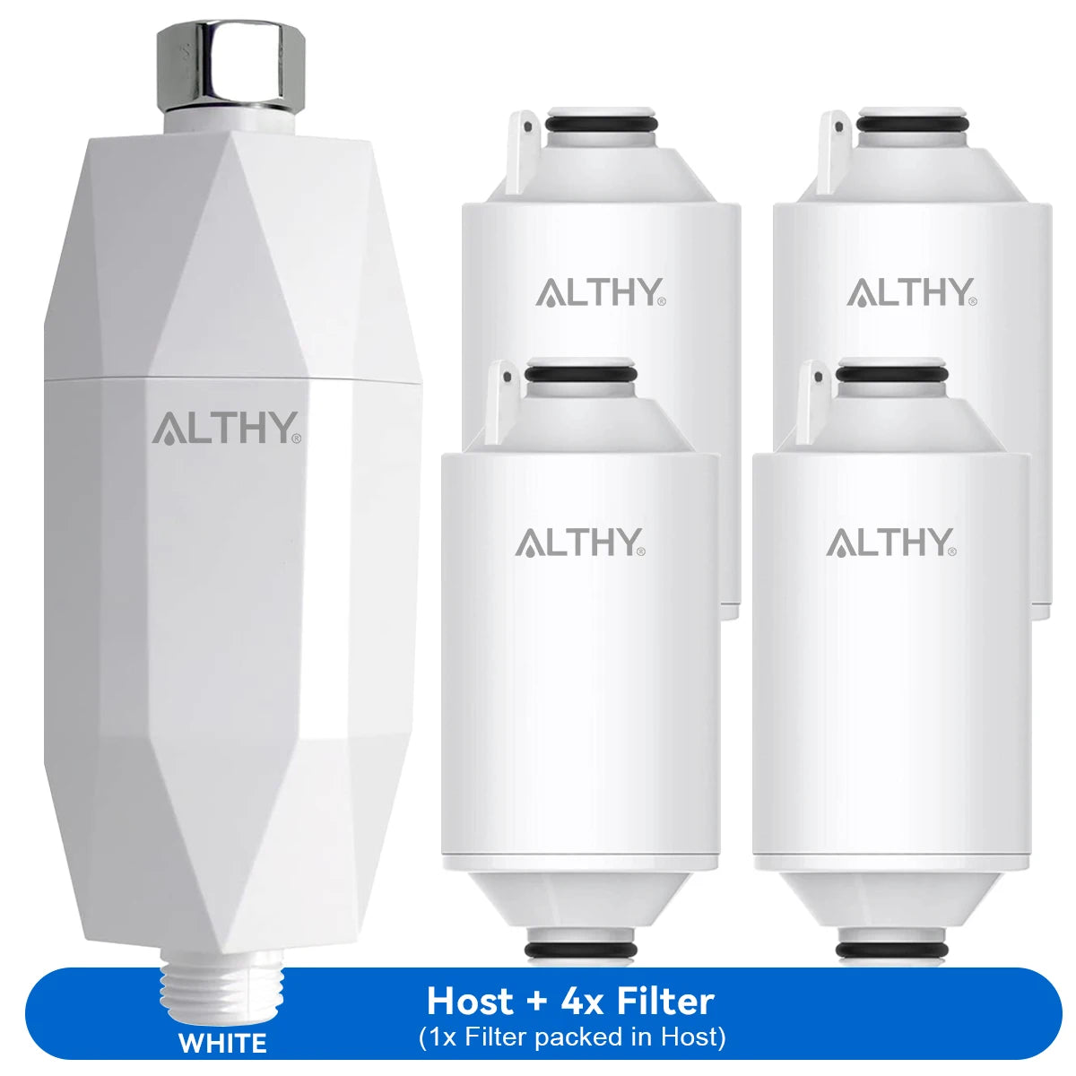 ALTHY Vitamin C Shower Filter – Reduces Chlorine & Heavy Metals, Improves Skin & Hair