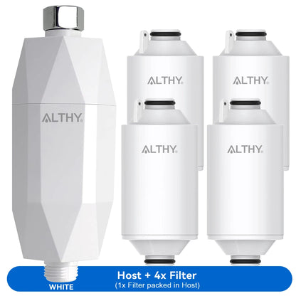 ALTHY Vitamin C Shower Filter – Reduces Chlorine & Heavy Metals, Improves Skin & Hair