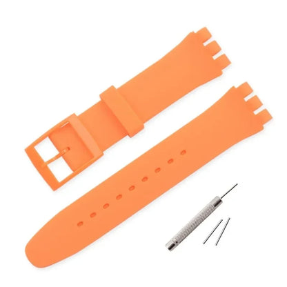 Colorful Silicone Replacement Strap for Swatch – 16/17/19/20mm Sports Watch Band