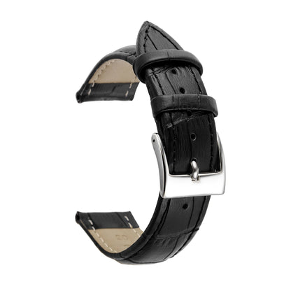Premium Genuine Leather Watch Strap | 12–24mm, 9 Colors + Tool