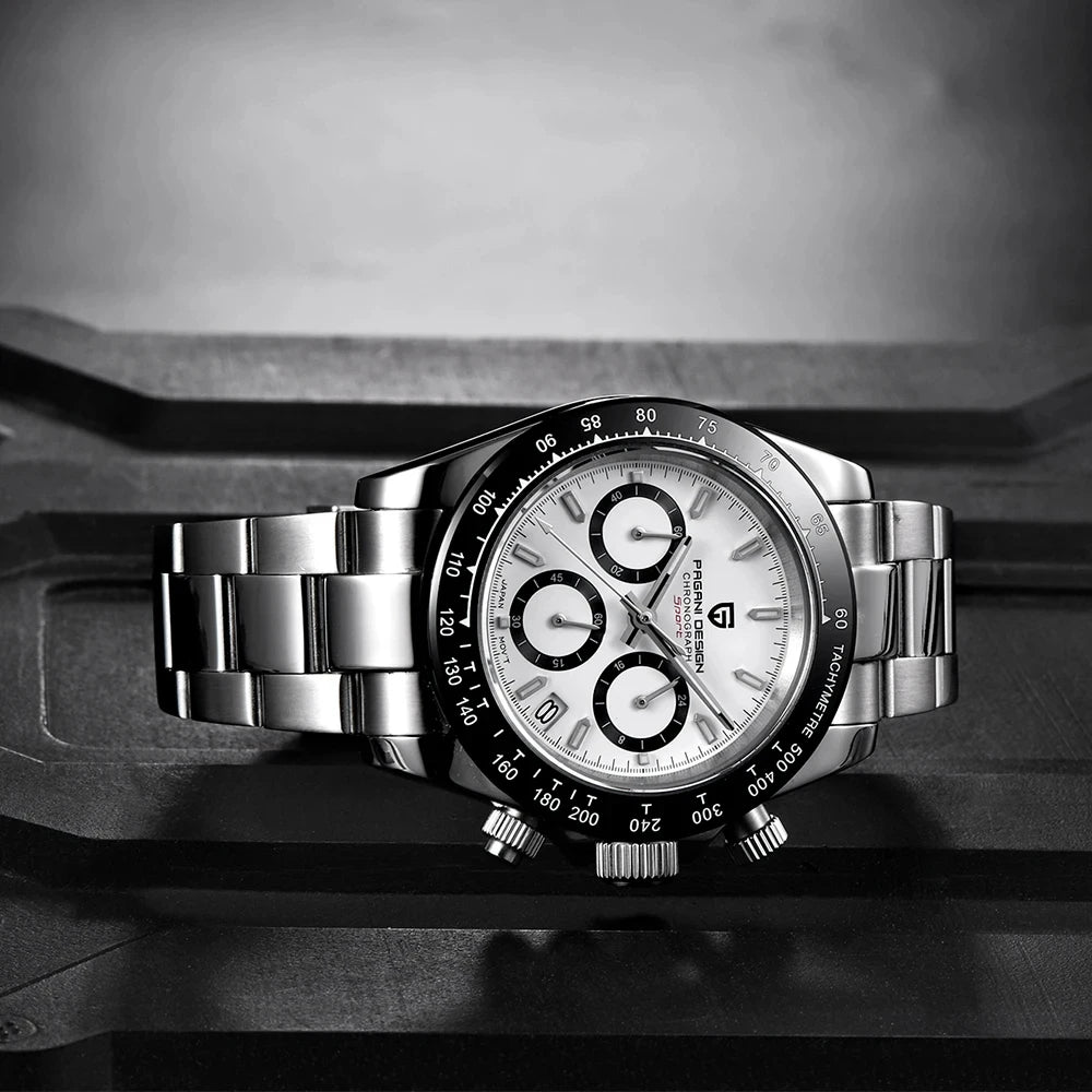 PAGANI DESIGN PD1644 Men's Quartz Chronograph Watch – Sapphire Crystal, 100M Water Resistant