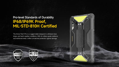 Ulefone Armor Pad 3 Pro – Rugged Tablet, 33280mAh, MT8788, 16GB+256GB, 10.36" 2K, 50MP, 4G LTE, Android 13