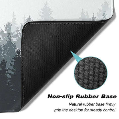 Large Japan Samurai Fantasy Mask mouse pad featuring detailed samurai mask design, non-slip surface for gaming and computer use.