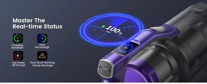 Honiture S14 Cordless Vacuum Cleaner 450W – 60 Min Runtime, Removable Battery, Pet Hair