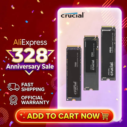 Crucial NVMe SSD M.2 2280 | P3 Plus / P310 / T500 / P510 | PCIe Gen4 | 500GB–2TB
