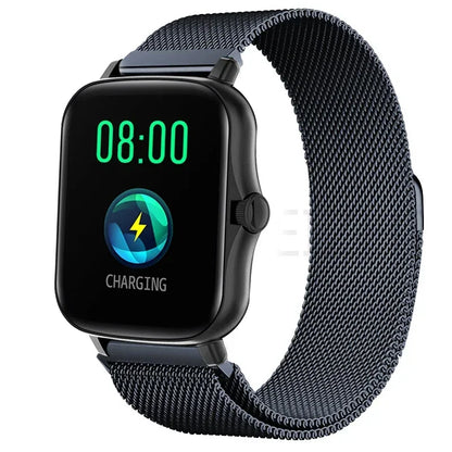 Metal magnetic watch strap for Amazfit GTS and GTR, 20mm and 22mm bracelet in stainless steel, adjustable and stylish.