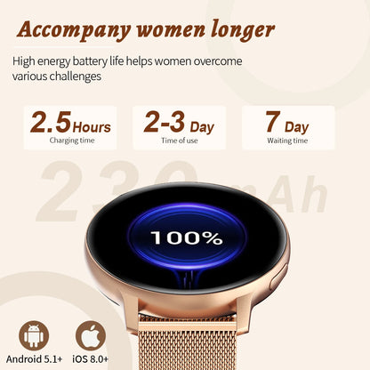 LIGE Bluetooth Smart Watch for Women – Custom Dial, Sport Fitness Tracker, iOS & Android (2026)