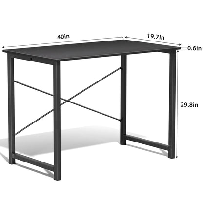 JHK Computer Desk | 5 Sizes, Modern Metal Frame & Wood Top