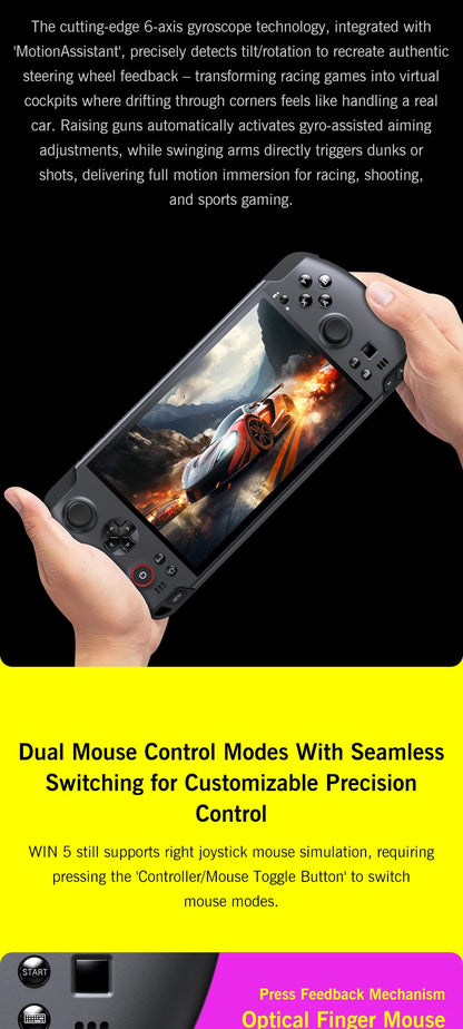 GPD WIN 5 Handheld Gaming PC – AMD Ryzen AI, 7" OLED 120Hz, 32/64GB DDR5, up to 2TB SSD, Windows 11