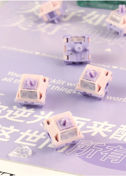 MMD Princess V4 Mechanical Keyboard Switches – 5-Pin Linear & Tactile, RGB, Lubricated, 10–110 PCS