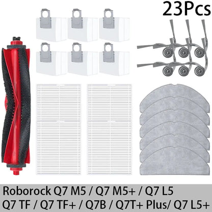 Roborock Q7 M5 / Q7 L5 / Q7 TF / Q7B / Q7T+ Replacement Parts | Main Brush, Filter, Mop, Dust Bag