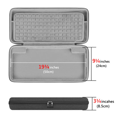 Geekria Full Size Keyboard Case, Hard Shell Travel Carrying Bag for 118 Key 104 Key Keyboards, Compatible with Corsair K100, K95