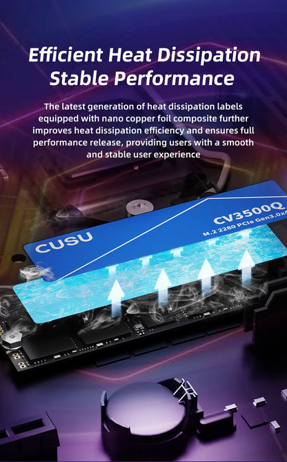 CUSU M.2 NVMe SSD | PCIe 3.0 | 256GB–2TB | 2280 | Internal SSD for Laptop & Desktop