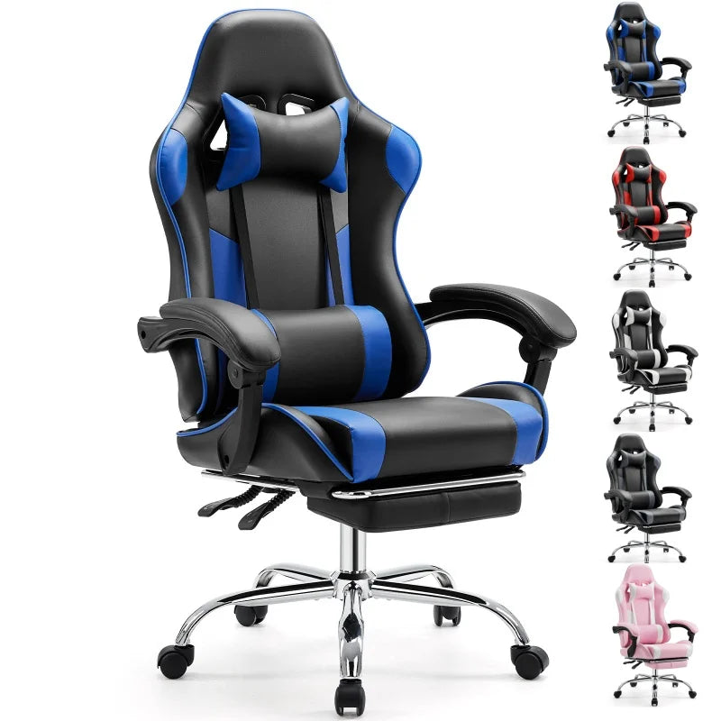 JHK Ergonomic Racing Gaming Chair – PU Leather with Headrest & Lumbar Support