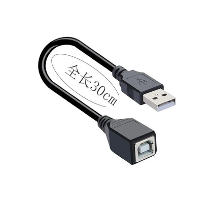 Red Shopping USB 2.0 Type-A female to USB-B male printer cable adapter, electronic accessory for printer connections.