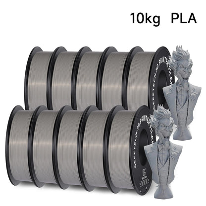 GEEETECH 3D Printer Filament – 10KG Box, 1.75mm Matte / PETG / Silk PLA / TPU / ABS, Safe Materials