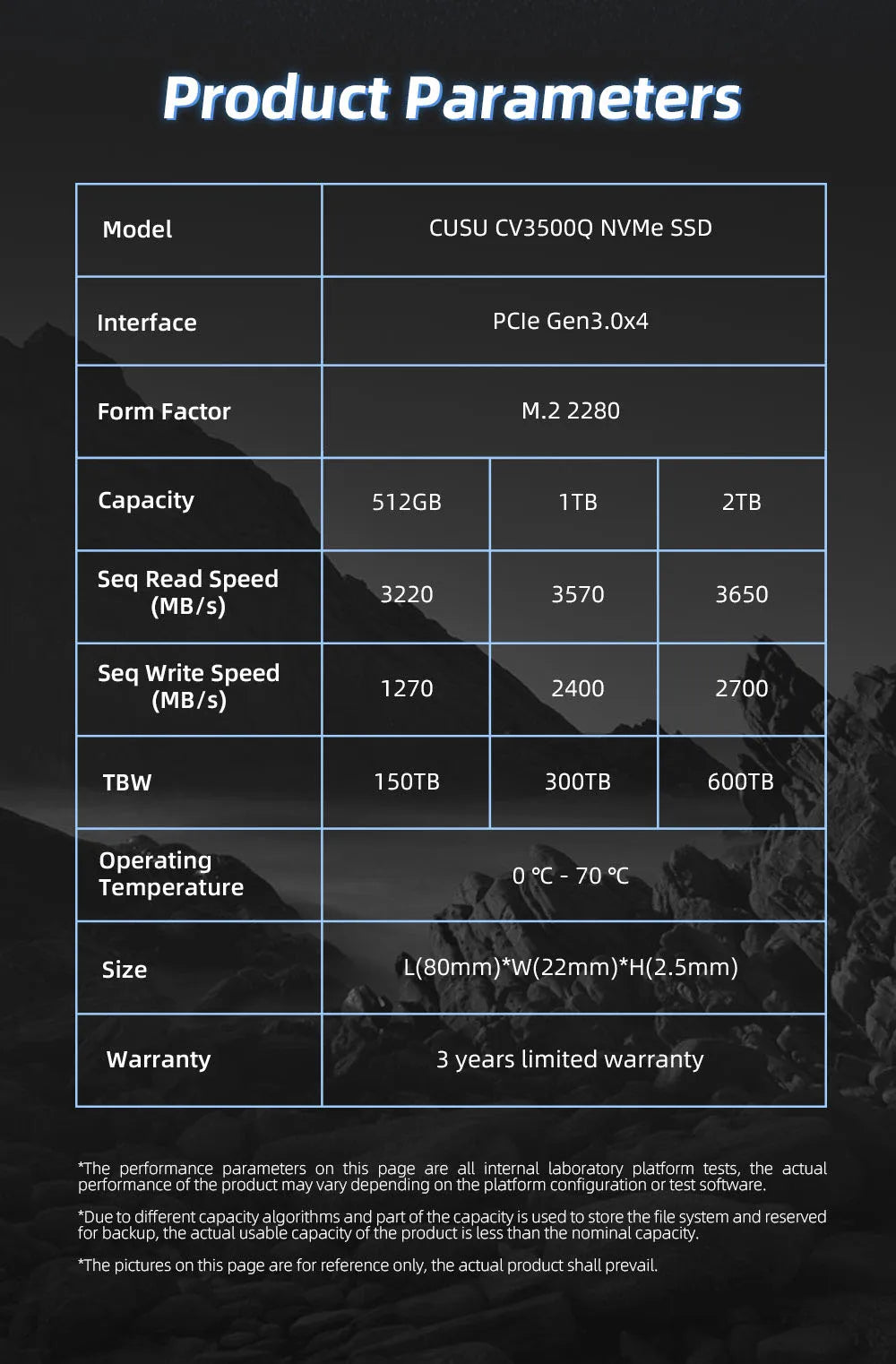 CUSU M.2 NVMe SSD | 256GB to 2TB | PCIe 3.0 | M.2 2280 | Laptop & PC Internal Solid State Drive