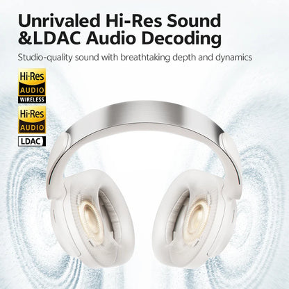 QCY H3S ANC Over-Ear Headphones – -56dB, LDAC, Dual Driver, Bluetooth 6.0, 102Hrs