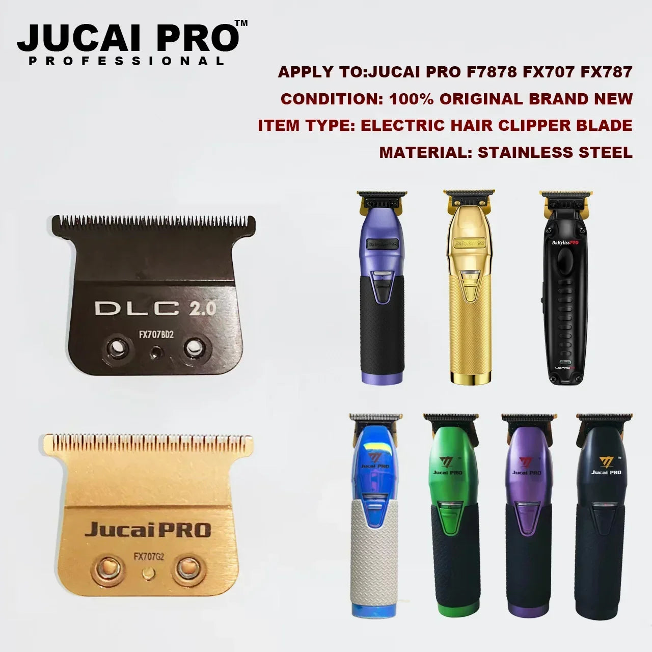 R.E.D. Shopping FX707 Blade for BAB PRO Trimmer, titanium-coated replacement blade for FX787 FX726 FX787Z grooming tools