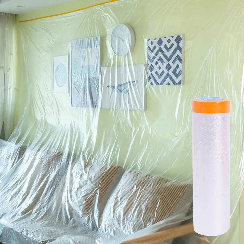 Disposable Self-Adhesive Dustproof Film – Cuttable Furniture & Room Cover