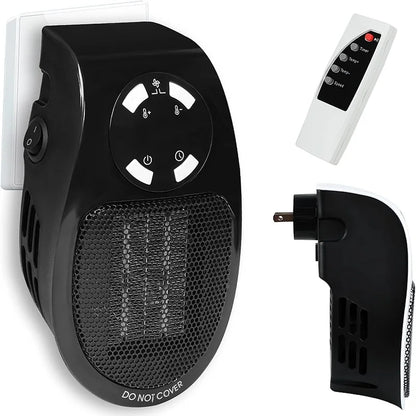 Eco Plug-In Electric Wall Heater — Energy Efficient, Low Noise, Portable Indoor Space Heater
