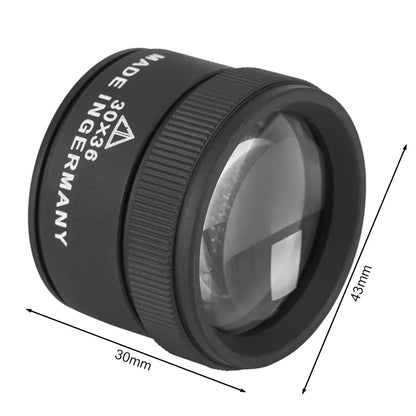 30X 36mm Magnifying Glass Loupe – K9 Optical Lens for Jewelry, Coins & Stamps