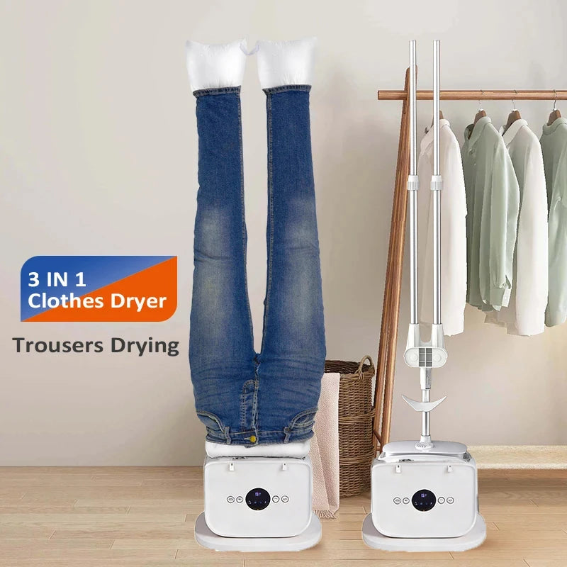 Foldable Electric Clothes Dryer & Steam Ironing Machine – Portable Heated Air Dryer for Clothes & Shoes