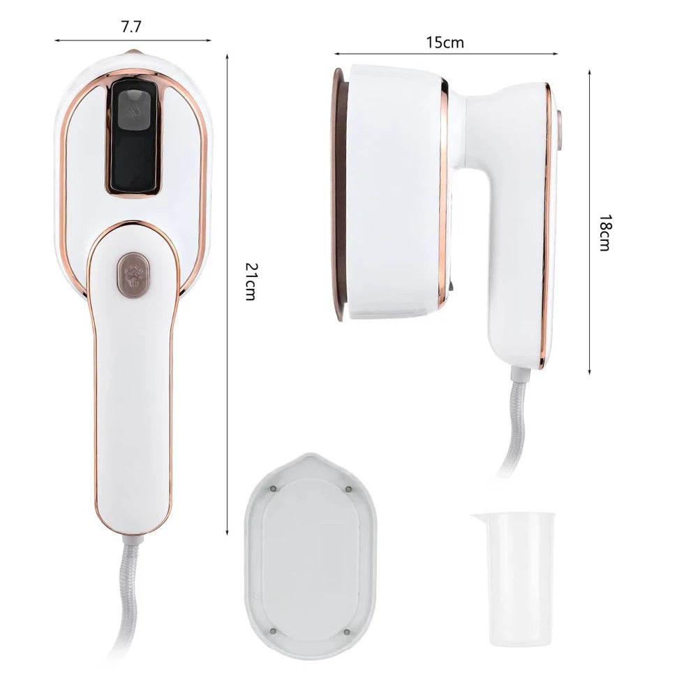 Mini Handheld Steam Iron – Foldable Travel Garment Steamer, Ceramic, Wet & Dry