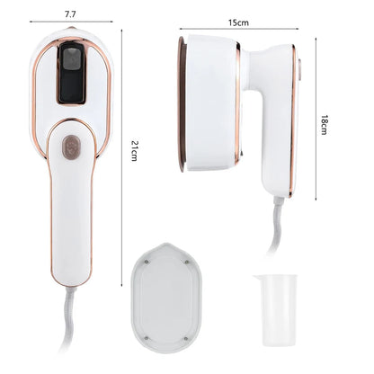 Mini Handheld Steam Iron – Foldable Travel Garment Steamer, Ceramic, Wet & Dry