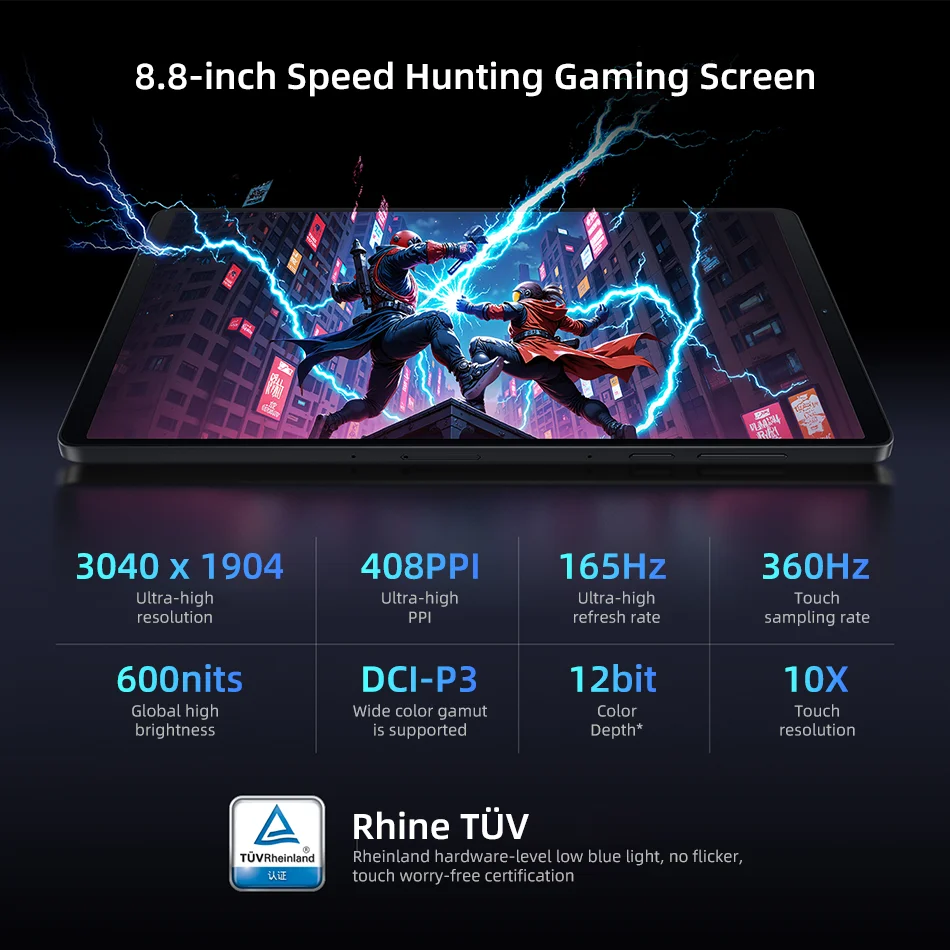 Lenovo Legion Y700 2025 – 8.8" 165Hz Gaming Tablet, Snapdragon 8 Elite, 7600mAh