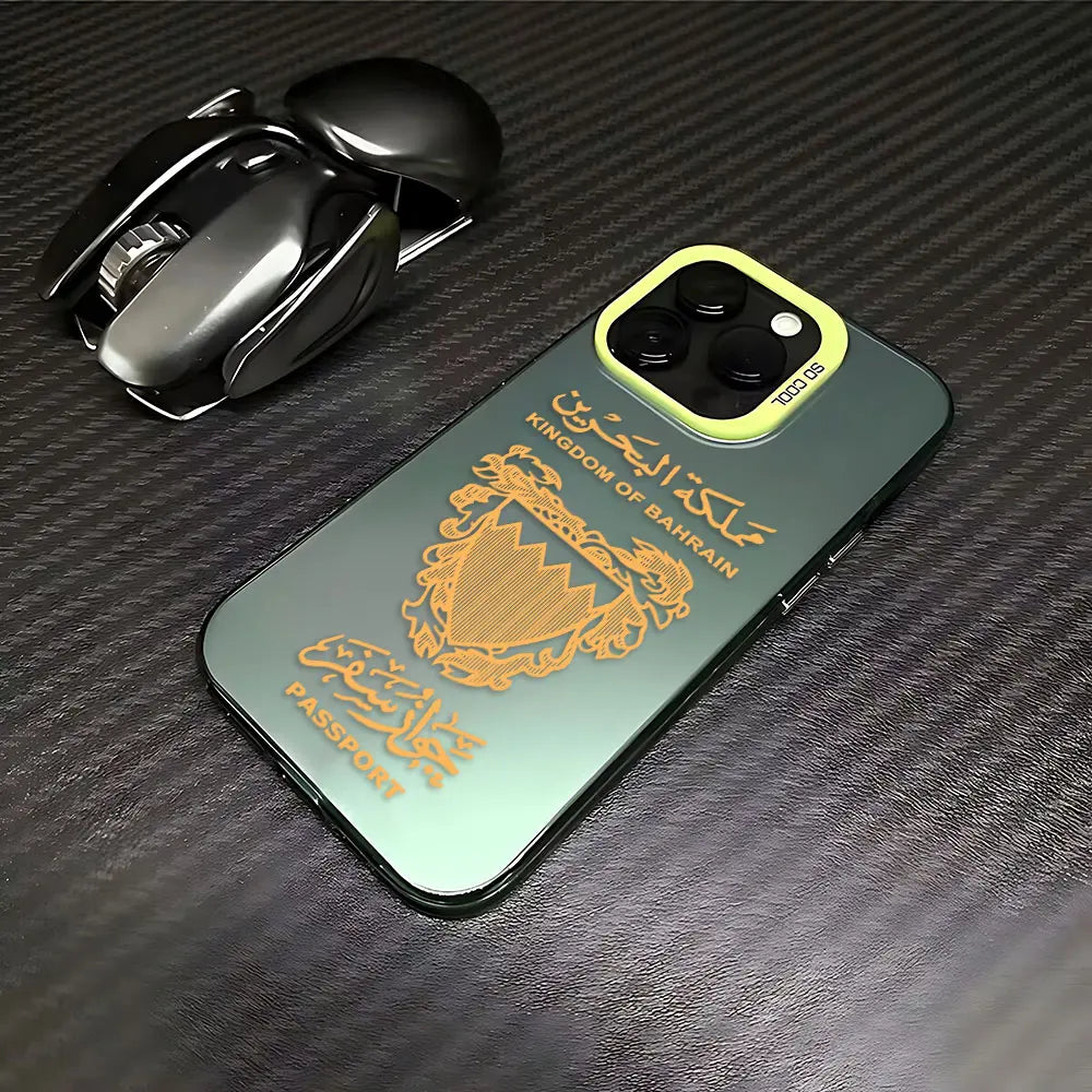 Bahrain Passport iPhone case by R.E.D. Shopping, matte protective cover with anti-fall features for mobile phones.