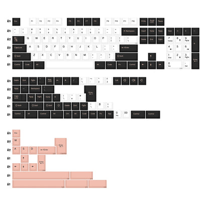 KBDiy Rome Set 174-Key Cherry Profile PBT Double Shot Keycaps – Jade Translucent for Mechanical Keyboards