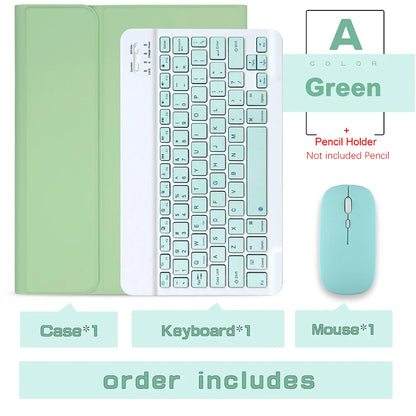 Wireless Magic Keyboard & Mouse Case for iPad Pro 11/13, Air 11/13, iPad 7-10 Gen – Bluetooth, Touchpad