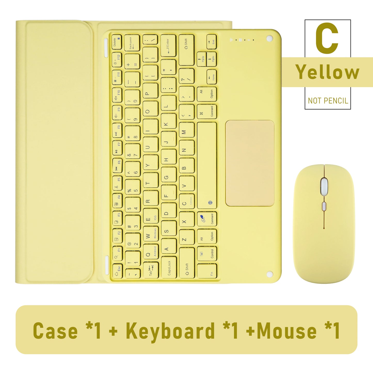 Wireless Magic Keyboard & Mouse Case for iPad Pro 11/13, Air 11/13, iPad 7-10 Gen – Bluetooth, Touchpad