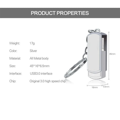USB 3.0 Metal Flash Drive – 2TB / 4TB / 8TB / 16TB